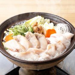 とら河豚ちり鍋[昆布出汁ぽん酢]　(一人前）