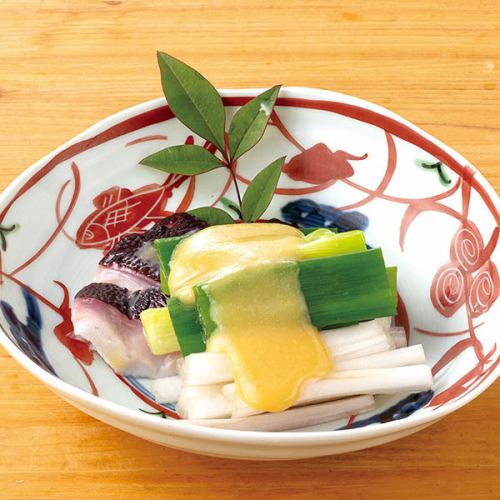 章魚和當歸配芥末和醋味噌