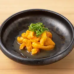 Sea squirt pickled in aged sake