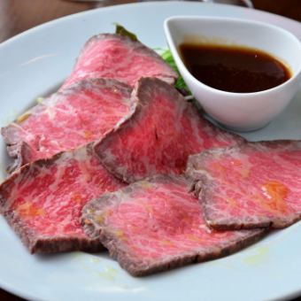 [Sunday-Thursday only/All-you-can-drink included, 7 dishes total 4,500 yen] Also includes the famous roast beef that many repeat customers! (2 people and up) *Excluding holidays and the day before holidays