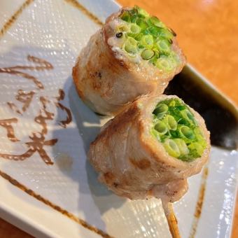 九條蔥豬肉捲