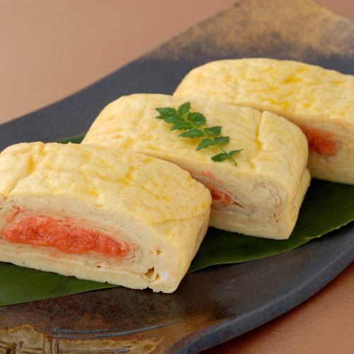 Pollack roe and rolled omelet