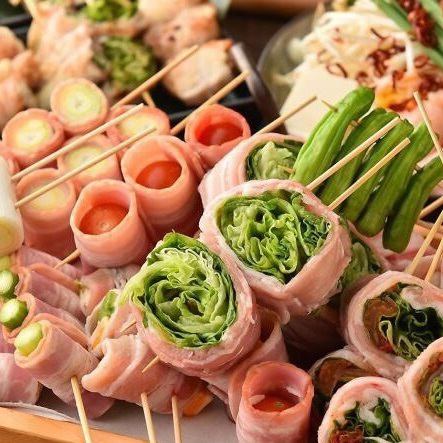 大人気♪野菜串巻き