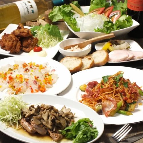 パーティープラン【飲み放題付】全8品4500円♪
