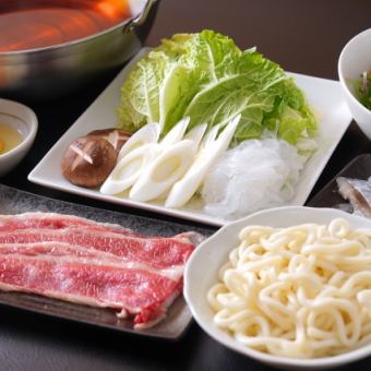 【神戸牛すき焼きコース】〔2h飲み放題付〕神戸牛すき焼き+5品お料理ついて6,000円(税込)