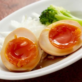 Simmered egg with dark beer