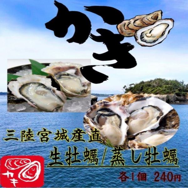 Popular Sanriku raw oysters