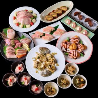 年末派对、冬季宴会、新年派对 八道豪华套餐 8 道菜，120 分钟畅饮，6,000 日元