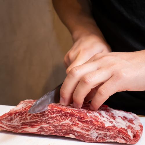 We are particular about hand-slicing domestic beef