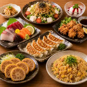 【九州黒豚◎3時間飲み放題付き】全8品『本格黒豚餃子コース』3,500円(税込)