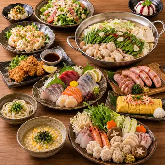 【こだわりの特製鍋◎3時間飲み放題付】 全10品 『厳選食材と選べる鍋コース』 5000円（税込）