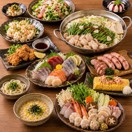 【こだわりの特製鍋◎3時間飲み放題付】 全10品 『厳選食材と選べる鍋コース』 5000円(税込)
