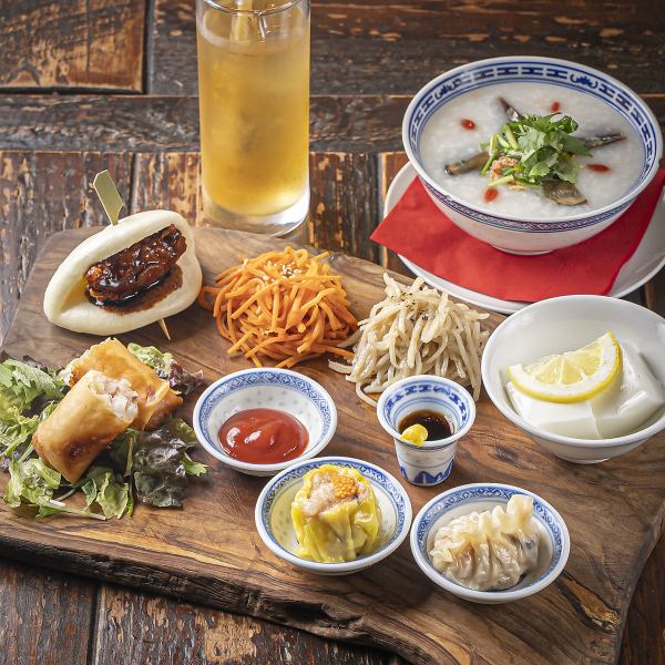 【ランチ限定コース】人気の中華粥がついた飲茶ランチ≪2750円(税込)≫