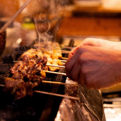 Our proud yakitori is grilled carefully and with great care