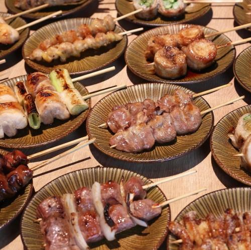 Enjoy our "authentic yakitori" that is carefully prepared, fresh and grilled.