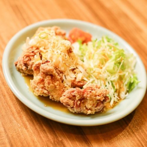 香味鶏の唐揚げ たっぷりのネギソースがけ