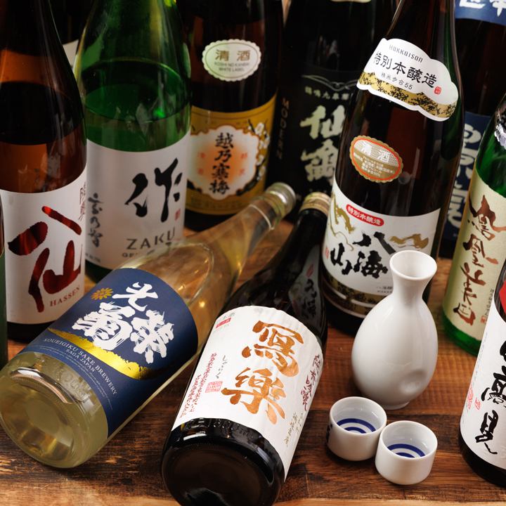 全国各地の銘柄地酒を多数取り揃え!日本酒飲み放題もあり