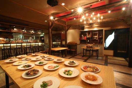HappyWedding15大特典付!ビュッフェ形式飲放90分♪貸切&結婚式【スタンダードプラン4500円】