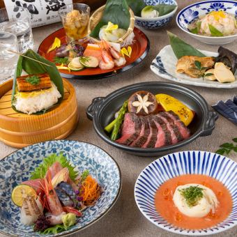 ■Luxurious "Matsu Course" with 3 hours of all-you-can-drink! 2 types of oyster dishes, grilled meat sushi, steak, etc. <10 dishes> 6000 yen ⇒ 5000 yen
