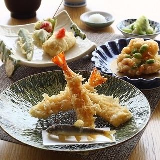 Chef's choice course "Kaze" 6-dish course including tempura bowl 5,170 yen