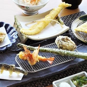 おまかせコース　「空　－そら－」　豪華天ぷら7種類と天丼など8品 贅沢コース 6,270円