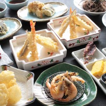 [Banquet ◎] 2 hours of all-you-can-drink and snacks + 7-course meal with various tempura Asahi 6,000 yen