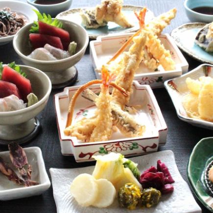 [Banquet ◎] 2 hours of all-you-can-drink and snacks + 8-course meal with various tempuras Umi 7,000 yen