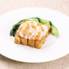 揚げ豆腐の蟹肉あんかけ
