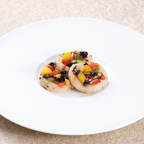 帆立の黒豆味噌炒め
