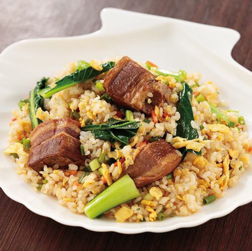 皮付きの角煮炒飯