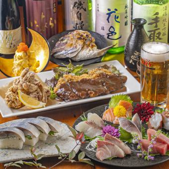 【飲み放題付き！】忘年会・新年会コース◆お造り5種盛りから〆の逸品まで、珠玉の品々を堪能◎