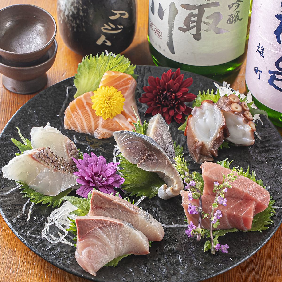 厳選された魚介類が味わえる！