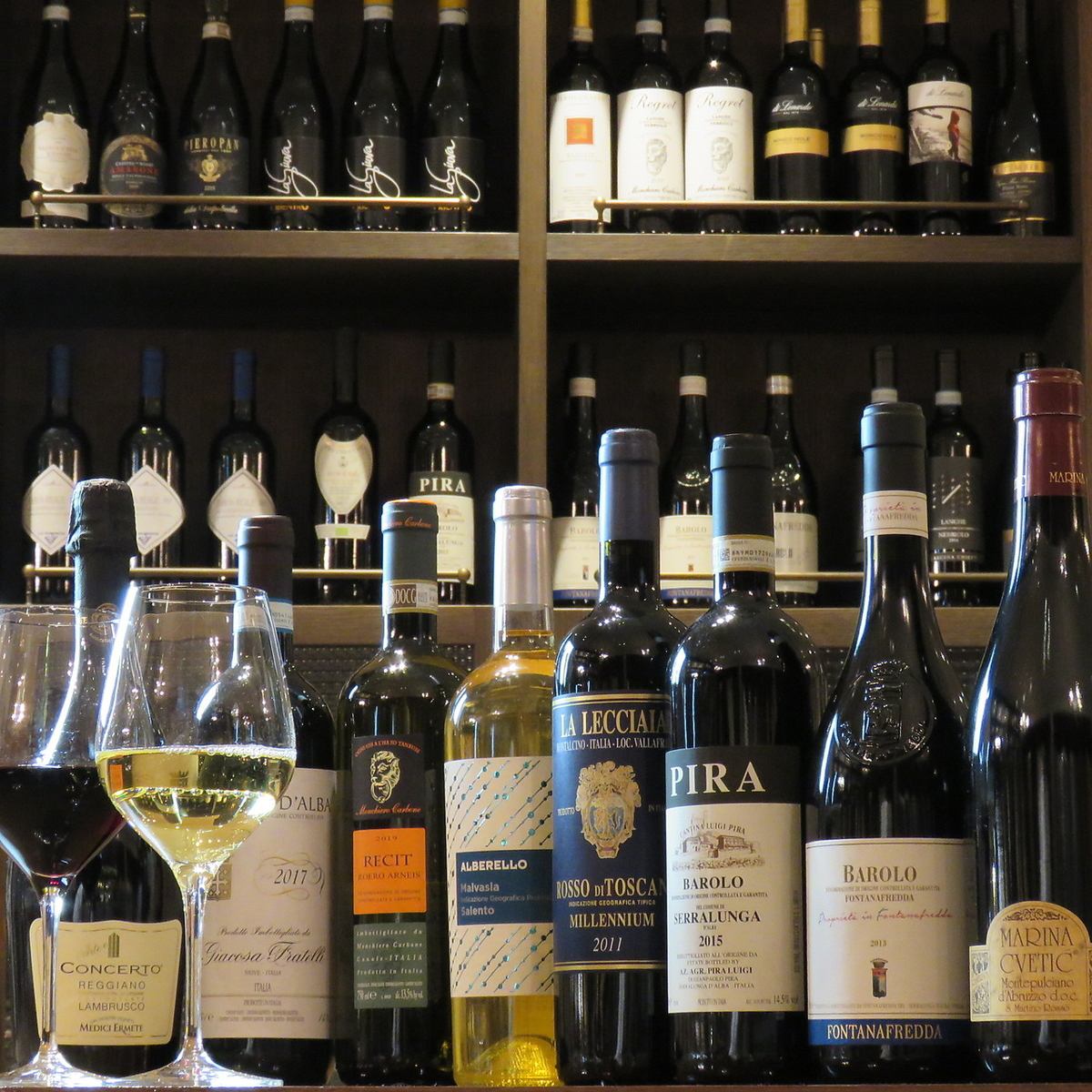 We always have over 100 types of wine in stock!
