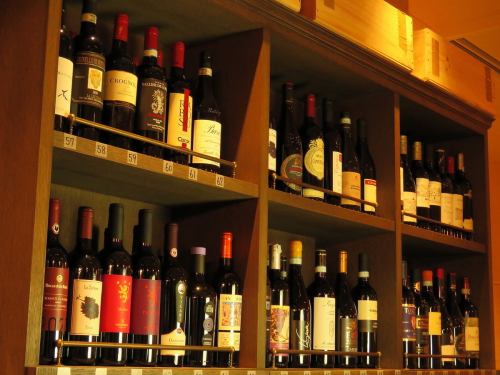 About 80 types of wine are always available
