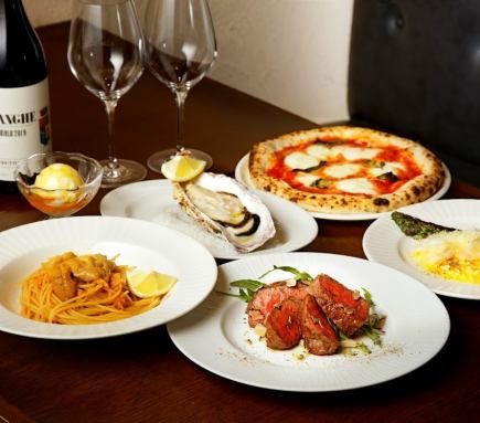 최고급 비에이와규, 자랑의 카르네미스트, 굵은 굴의 일품 코스