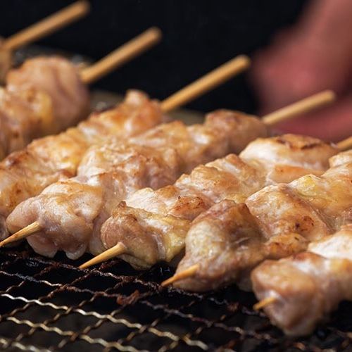 Our specialty, Yakitori, is grilled with high-grade Bincho charcoal!