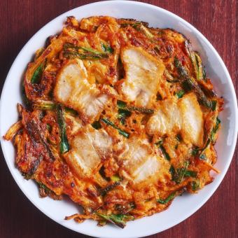 Pork kimchi pancake