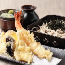 Large Shrimp Tempura and Cold Soba Noodles