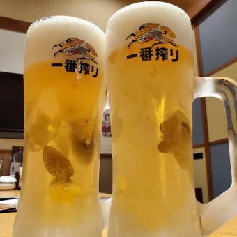 A 2-hour all-you-can-drink plan with draft beer (70 types in total) is 1,980 yen → 1,600 yen with coupon