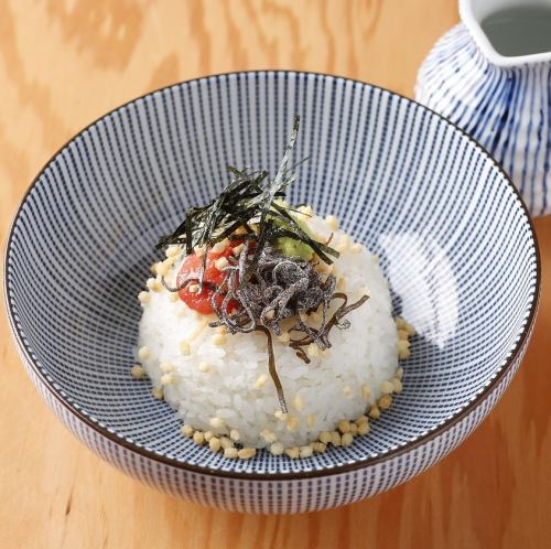 Mentaiko and salted kelp broth chazuke