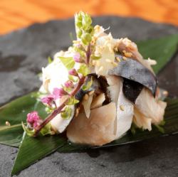 Sesame and Perilla Gari Shime Mackerel