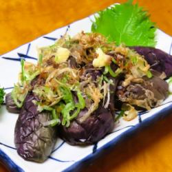 揚げなす生姜醤油あえ
