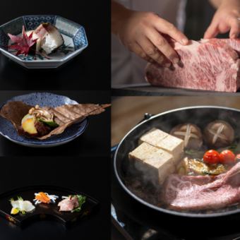 <Dinner> Premium Japanese Black Beef (Hayama Beef) Sukiyaki Course [Reservation Required]