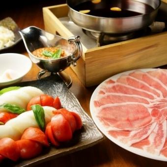 [Most popular for business entertainment] Raton course (6,500 yen including tax) 8 dishes including black pork shabu-shabu (weekdays only)