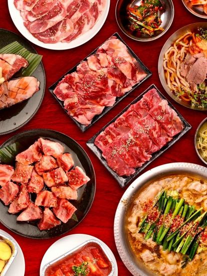 숯불로 호쾌하게 찢는 것이 한국원 STYLE ★ 불고기 뷔페 플랜도 있습니다!