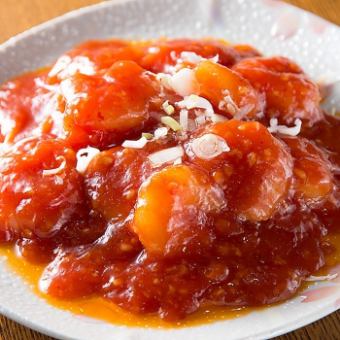 エビチリ/エビと木耳と玉子炒め/大エビマヨネーズ和え