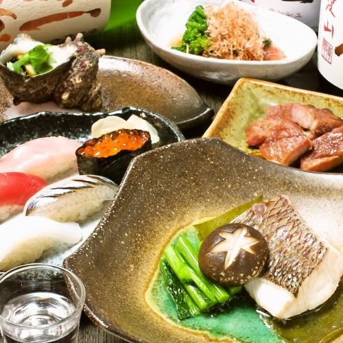 2 hours ⇒ 3 hours all-you-can-drink!《8 dishes including sashimi platter and nigiri sushi》5000 yen course