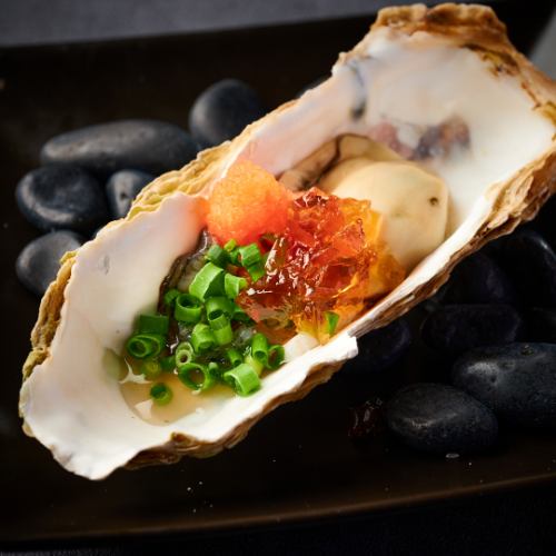 蒸し牡蠣　もみじおろしポン酢