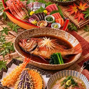 〔宴会プラン〕のど黒煮付けと船盛7種コース　飲み放題込み6,000円