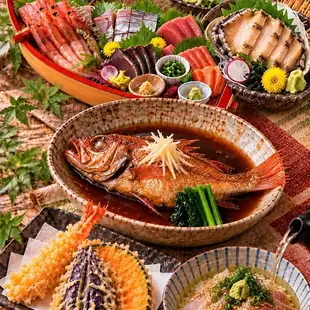 ＜特別宴会プラン＞のど黒煮付けとあわび刺身を楽しむコース　飲み放題込み7,000円